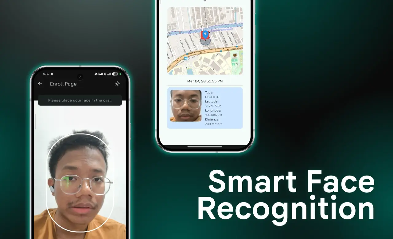 Smart Face Recognition — enroll and check-in detail