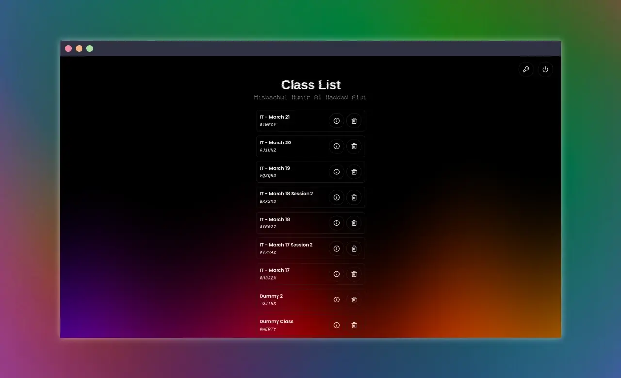 Class list