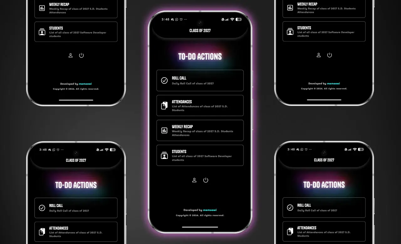 Dashboard — To-Do Actions menu